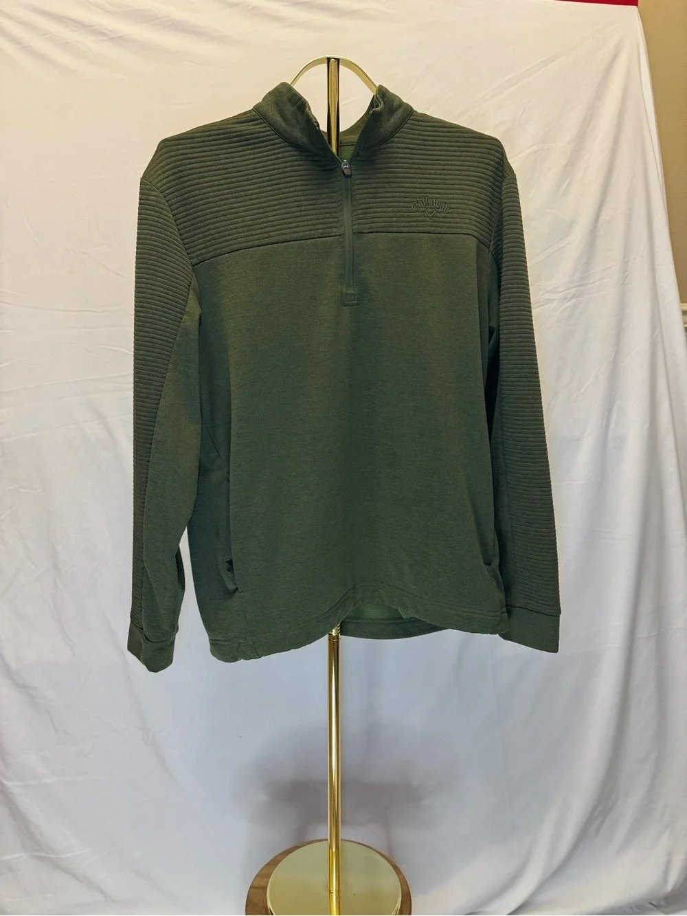 Men's Columbia Olive Quarter-Zip Pullover Sweater (161)